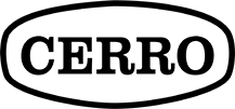 Black text CERRO in bold, capital letters, centered inside an oval-shaped black outline on a white background.